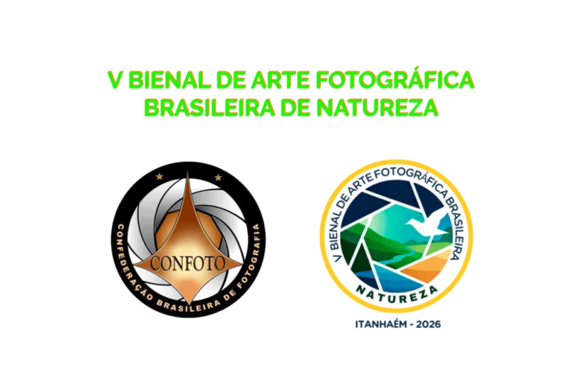 V Bienal de Arte Fotográfica Brasileira de Natureza, Itanhaém 2026. Logotipos da CONFOTO e do evento
