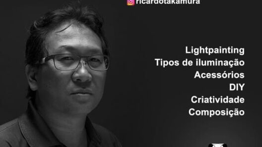 Ricardo Takamura. Temas: Lightpainting, tipos de iluminação, acessórios, DIY, criatividade e composição. Instagram: @ricardotakamura
